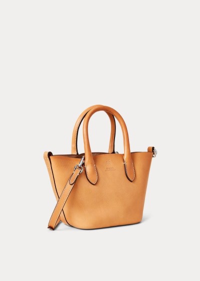 Polo Ralph Lauren Læder Mini Bellport Tote Bag Dame Danmark (LYWRE8301)